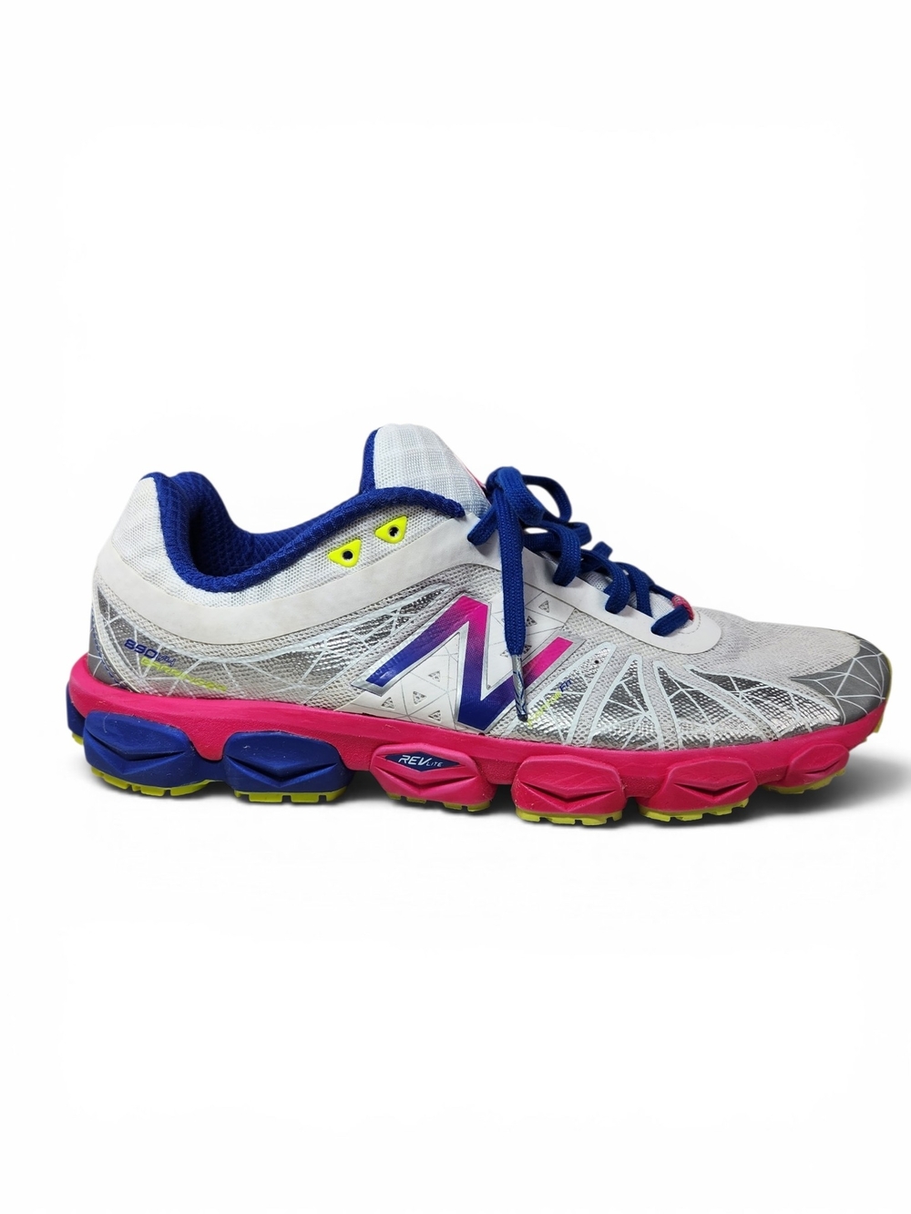 New Balance 890v4 Women's Running Shoes Size 12 Silver Pink Blue W890SP4 REVlite